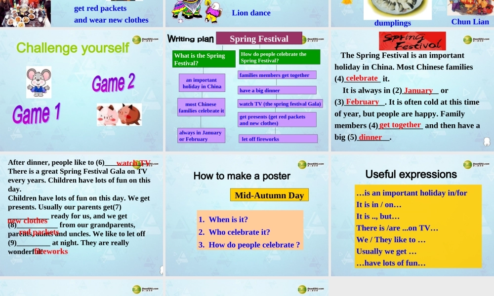 江苏省永丰初级中学七年级英语上册 Unit 5 Let's celebrate Task课件 .ppt