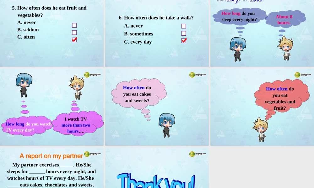 江苏省永丰初级中学七年级英语上册 Unit 6 Food and lifestyle Integrated skills课件 .ppt