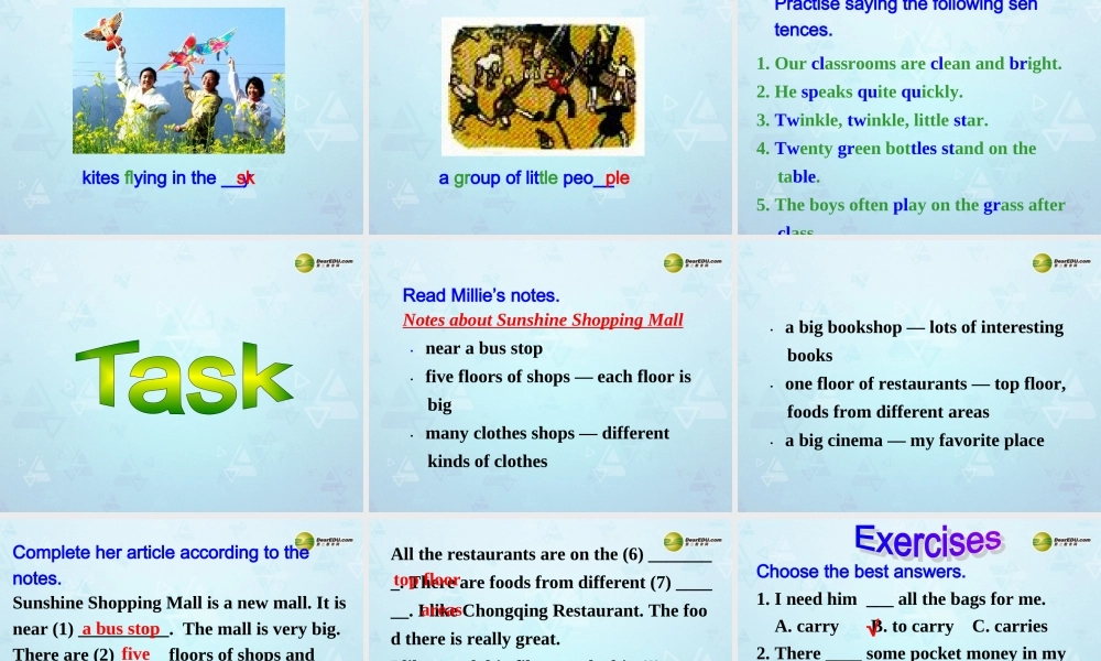 江苏省永丰初级中学七年级英语上册 Unit 7 Shopping Study skills and Task课件 .ppt