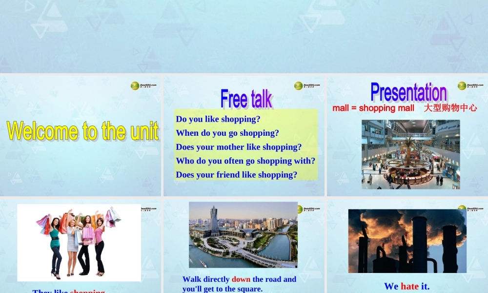 江苏省永丰初级中学七年级英语上册 Unit 7 Shopping Welcome to the unit课件 .ppt