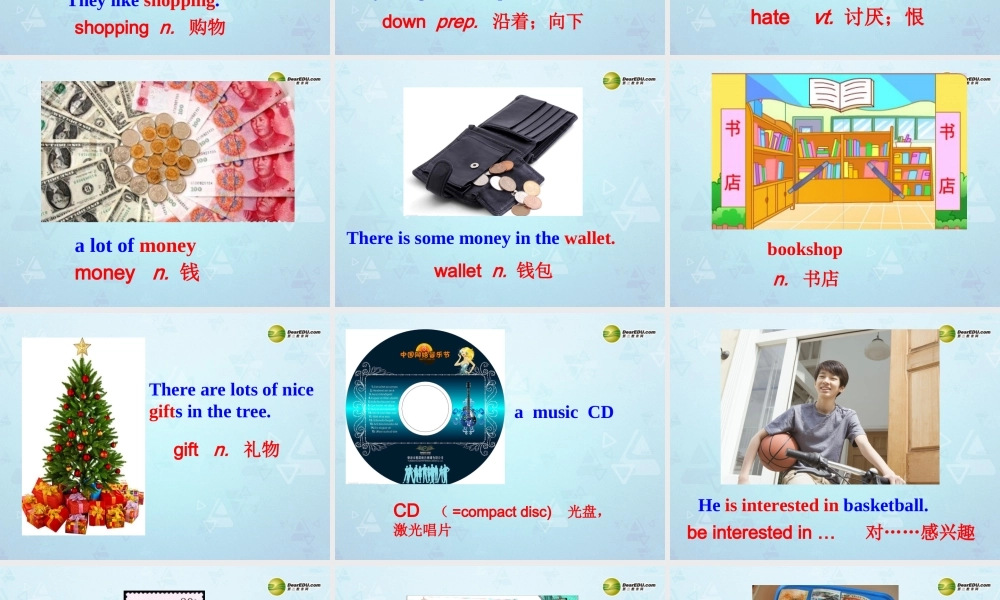 江苏省永丰初级中学七年级英语上册 Unit 7 Shopping Welcome to the unit课件 .ppt