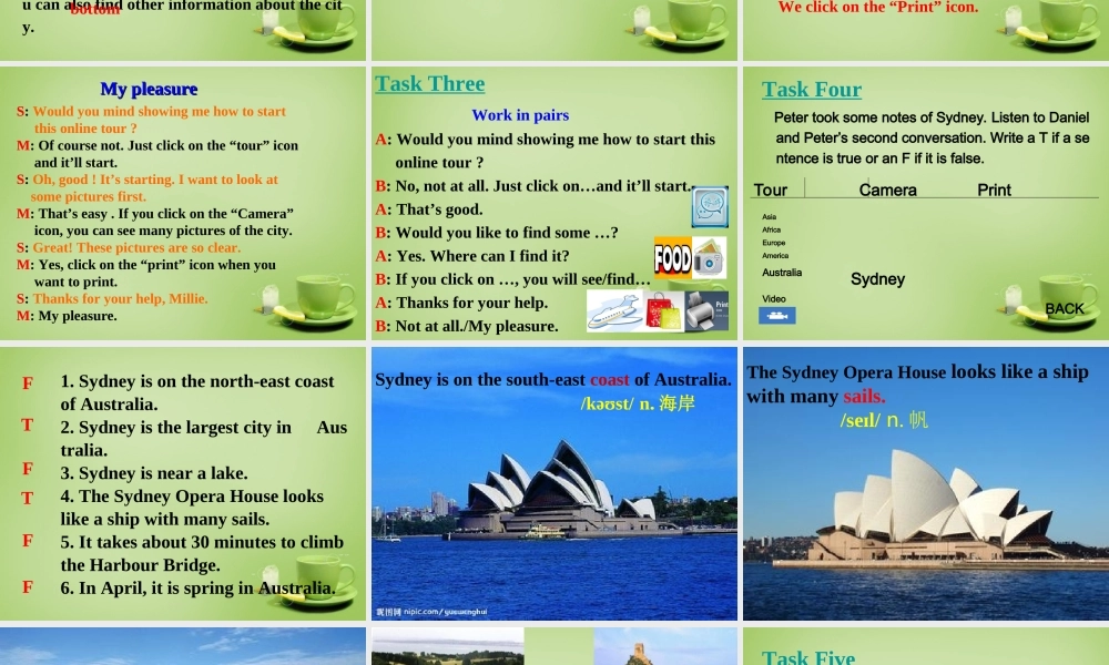 江苏省永丰县初级中学八年级英语下册 Unit 3 Online tours Integrated skills课件 .ppt