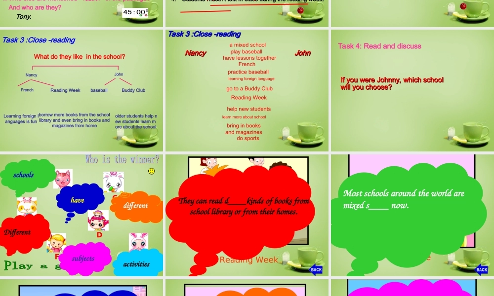 江苏省永丰县初级中学八年级英语上册 Unit 2 School life Reading课件.ppt