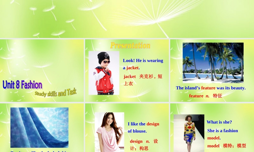 江苏省永丰初级中学七年级英语上册 Unit 8 Fashion Study skills and Task课件 .ppt