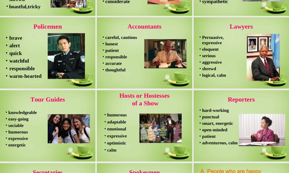 江苏省永丰县初级中学九年级英语上册 Unit 1 Know yourself Reading课件 .ppt