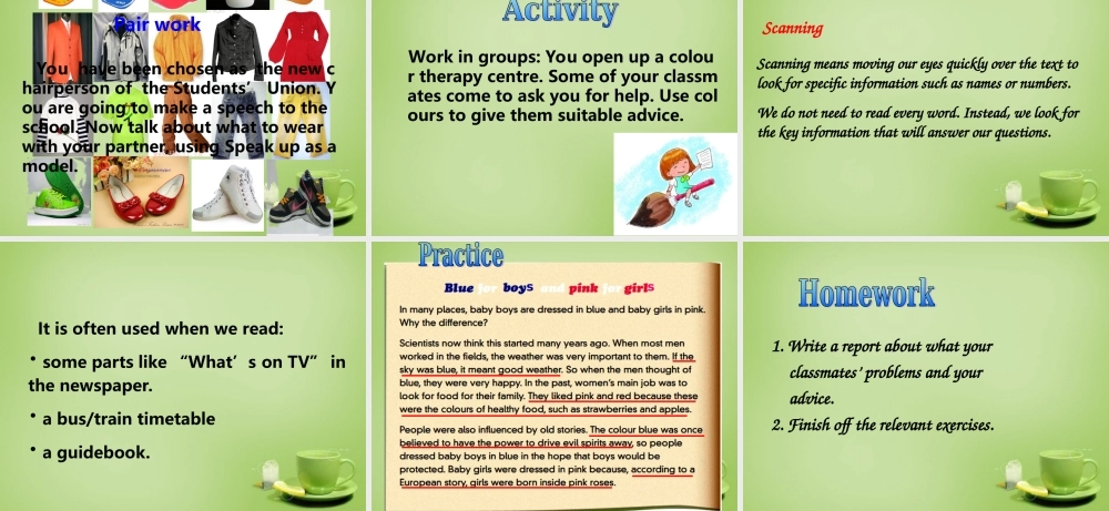 江苏省永丰县初级中学九年级英语上册 Unit 2 Colour Integrated skills & Study skills课件 .ppt