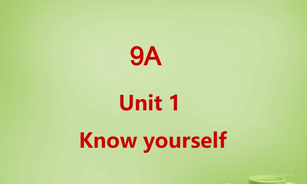 江苏省永丰县初级中学九年级英语上册 Unit 1 Know yourself复习课件 .ppt