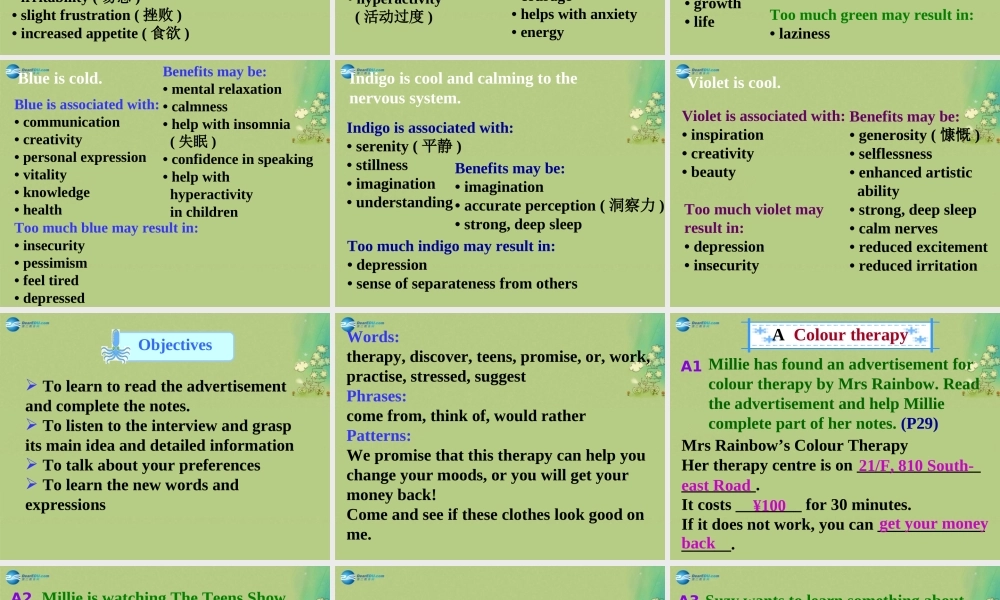 九年级英语上 册九年级英语上册 Unit 2 Colours Integrated skills课件 .ppt