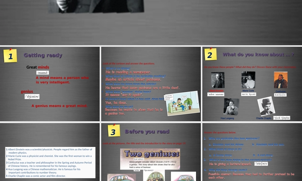 九年级英语上册 Module 1 Unit 2 Great minds Period 1课件 .ppt