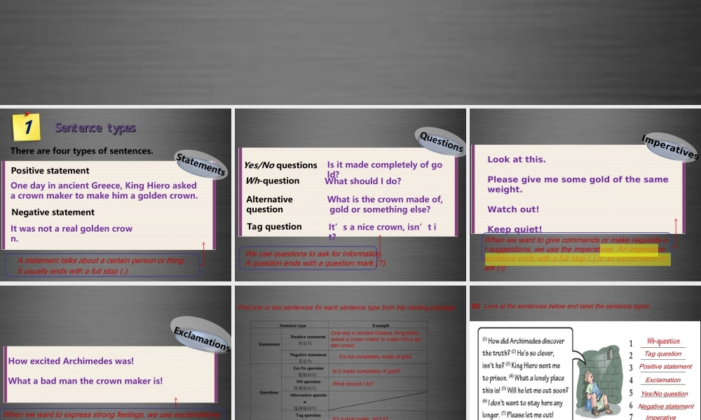 九年级英语上册 Module 1 Unit 1 Wise men in history Period 6 Grammar B课件 .ppt