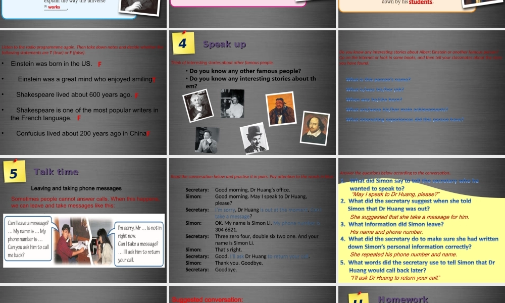 九年级英语上册 Module 1 Unit 2 Great minds Period 3课件 .ppt