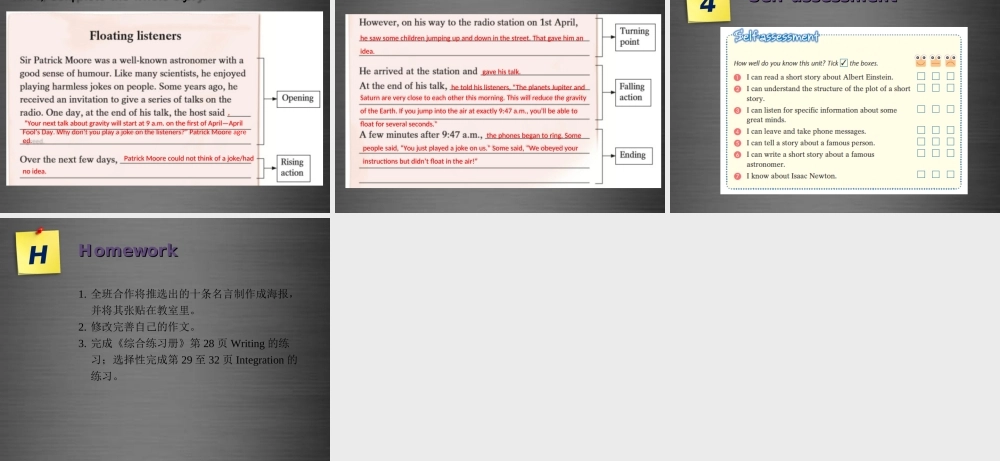 九年级英语上册 Module 1 Unit 2 Great minds Period 6课件 .ppt