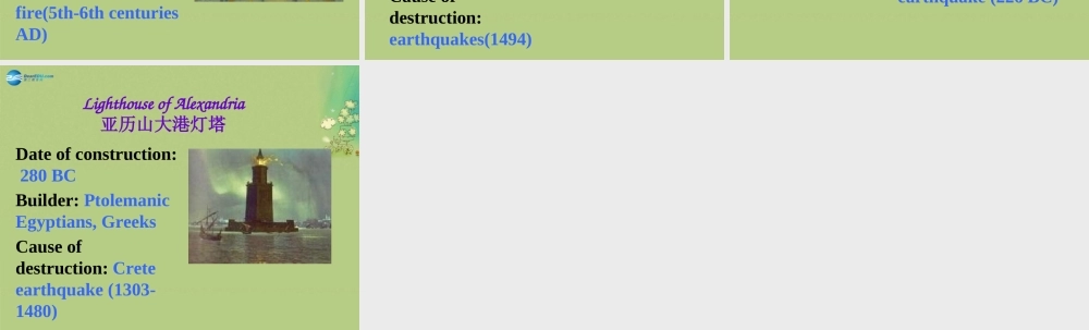 九年级英语上册 Module 1 Wonders of the world Unit 1Lead-in课件.ppt