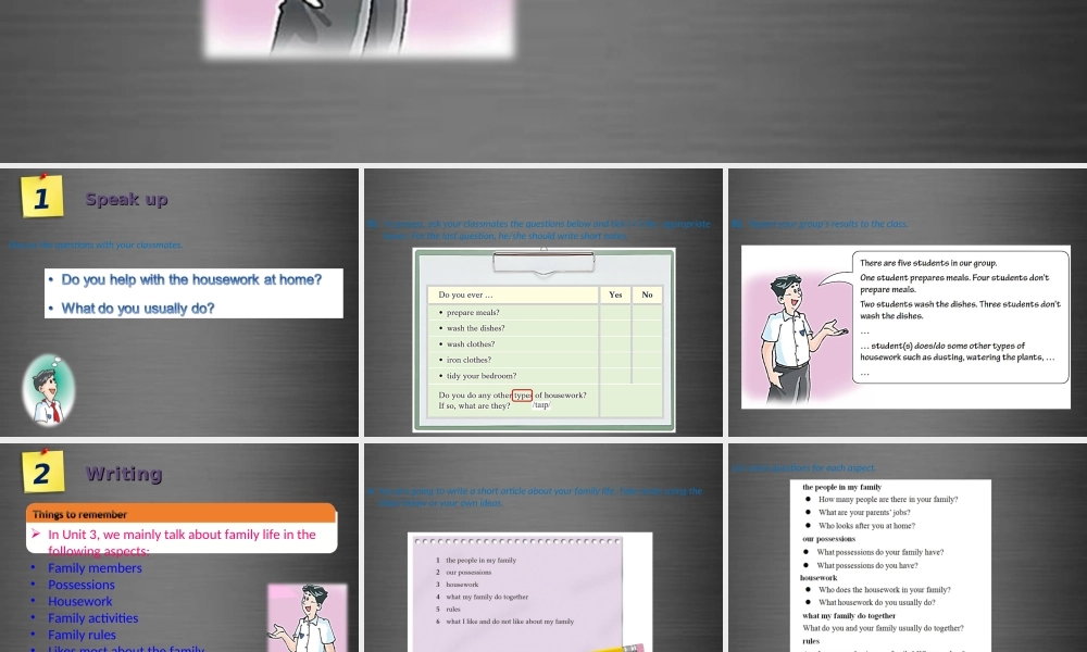 九年级英语上册 Module 2 Unit 3 Family life Period 5课件 .ppt