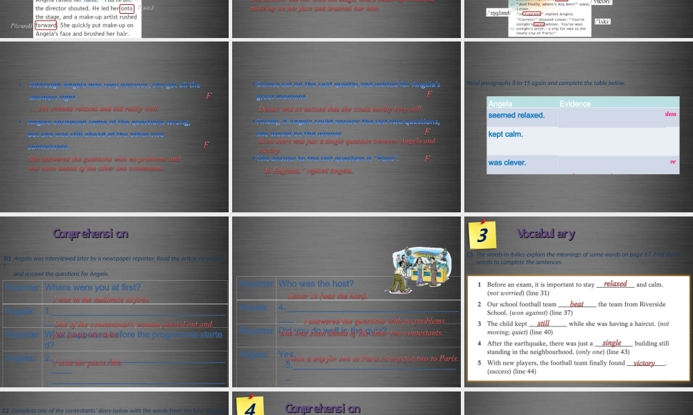 九年级英语上册 Module 3 Unit 5 Action Period 2课件 .ppt