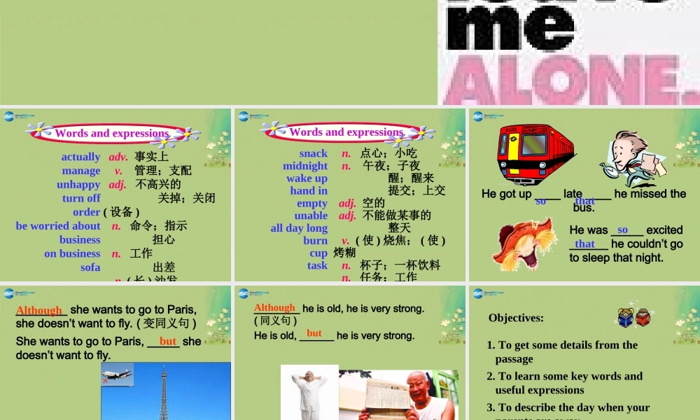 九年级英语上册 Module 4 Home alone Unit 2课件.ppt