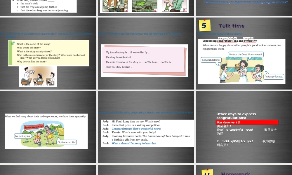 九年级英语上册 Module 4 Unit 7 The Adventures of Tom Sawyer Period 3课件 .ppt
