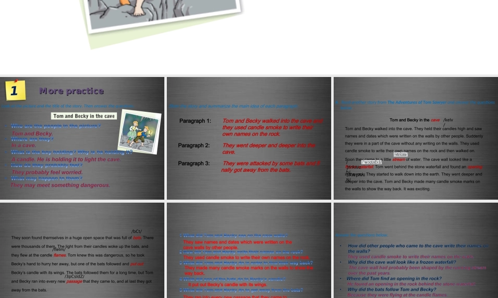 九年级英语上册 Module 4 Unit 7 The Adventures of Tom Sawyer Period 6课件 .ppt