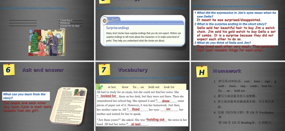 九年级英语上册 Module 4 Unit 8 Surprise endings Period 2课件 .ppt