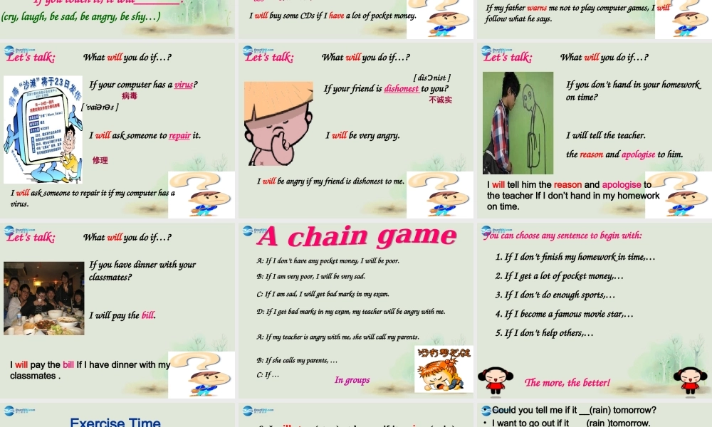 九年级英语上册 Module 6 Problems Unit 2 If you tell him the truth nowyou will show that you are honest课件.ppt