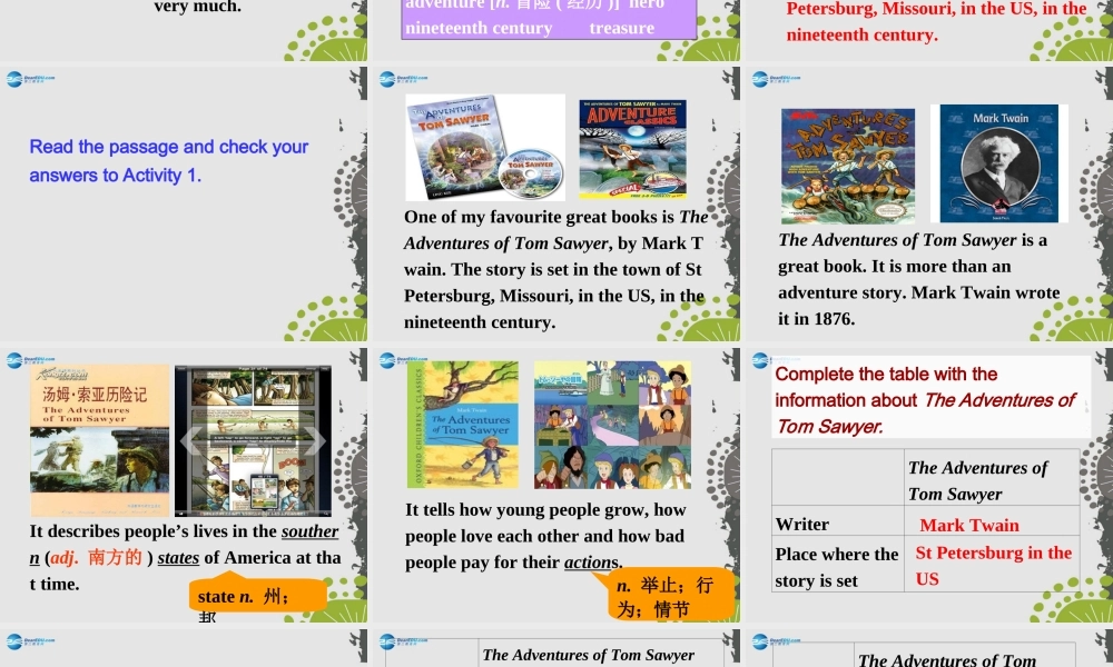 九年级英语上册 Module 7 Unit 2 It is still read and loved课件.ppt