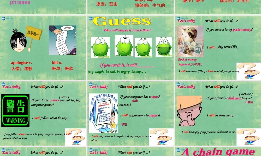 九年级英语上册 Module 6 Unit 2 If you tell him the truth nowyou will show that you are hones课件.ppt