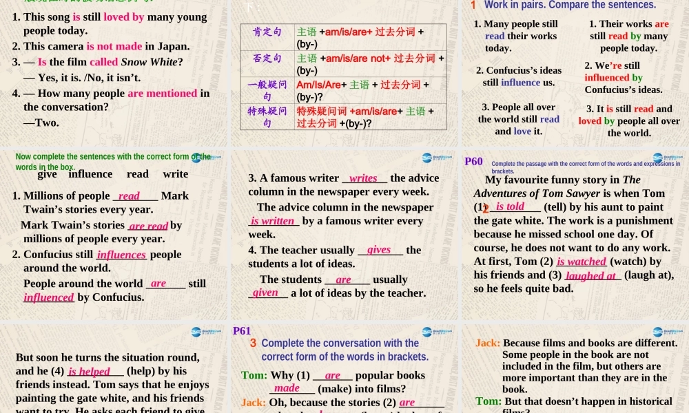 九年级英语上册 Module 7 Unit 3 Language in use课件 （新版）外研版 (2).ppt
