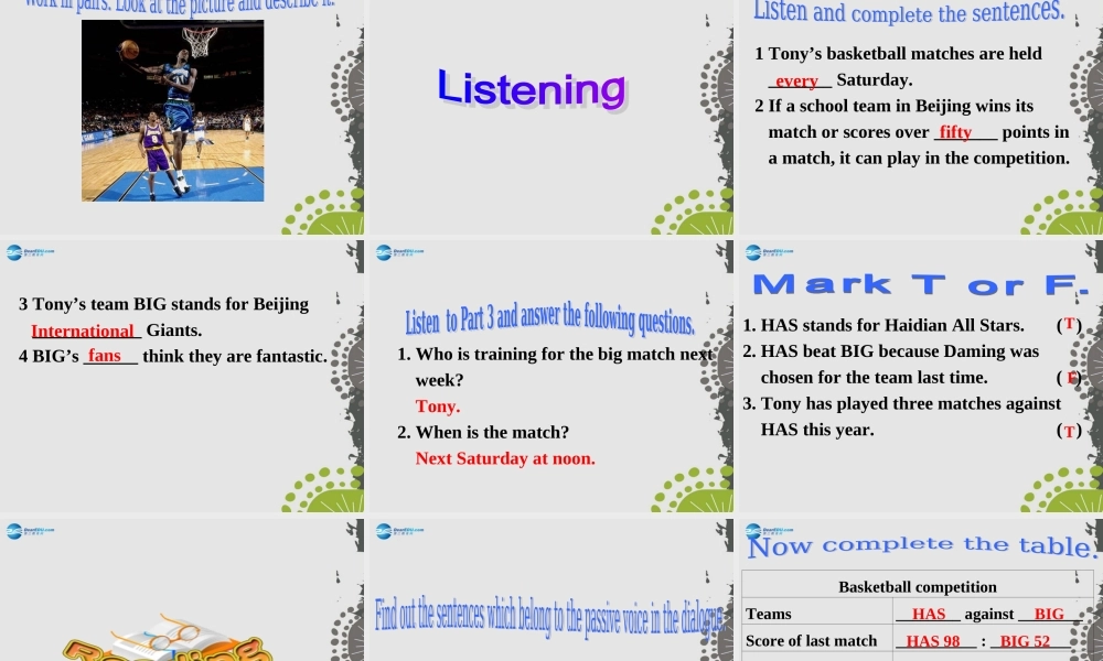 九年级英语上册 Module 8 Unit 1 Daming wasn’t chosen for the team last time课件.ppt