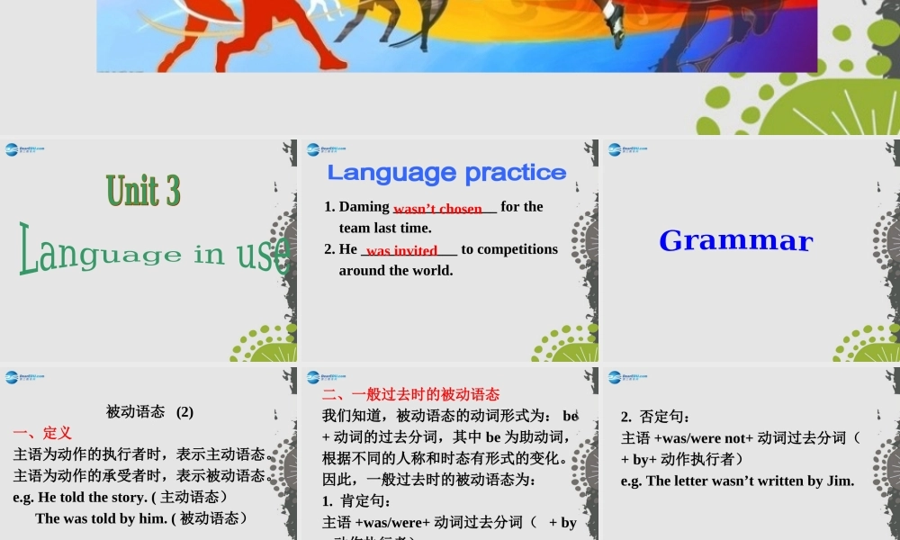 九年级英语上册 Module 8 Unit 3 Language in use课件.ppt