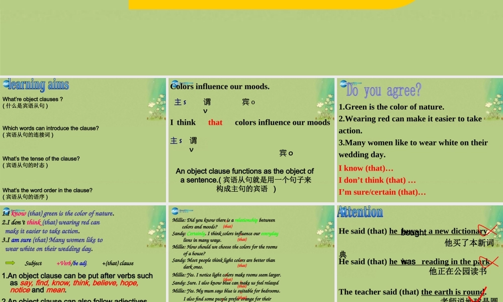 九年级英语上册 Unit 2 Colour gramma课件 .ppt
