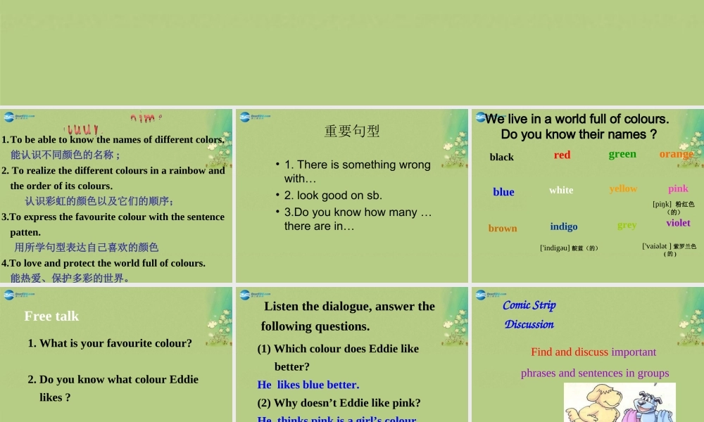 九年级英语上册 Unit 2 Colour comic strip课件 .ppt