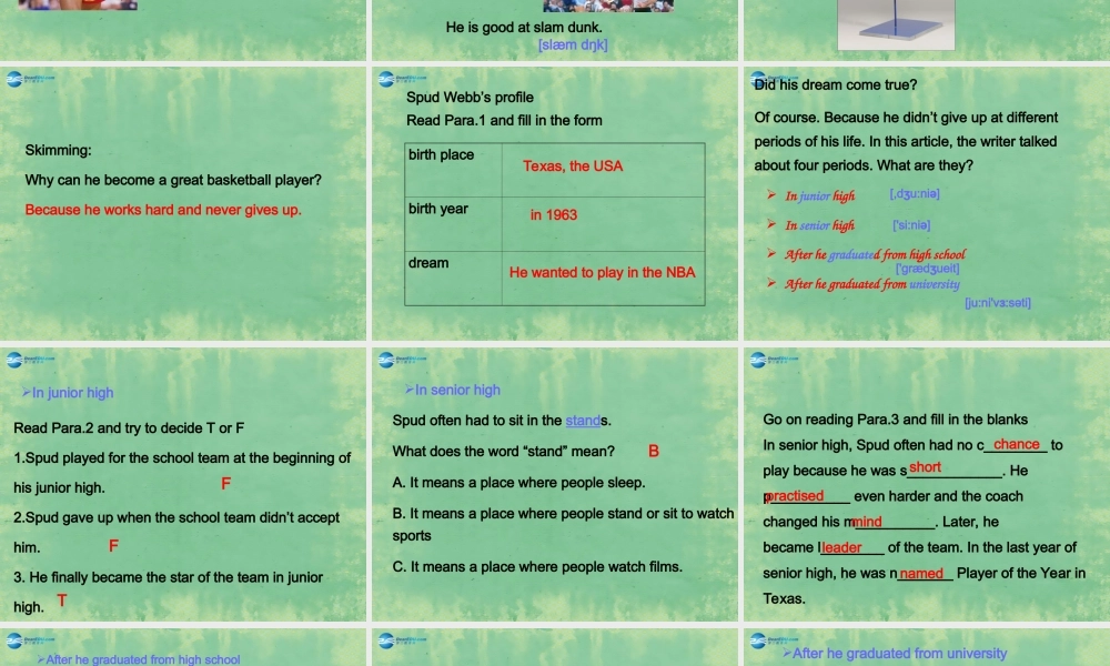 九年级英语上册 Unit 4 Growing up Reading课件 .ppt