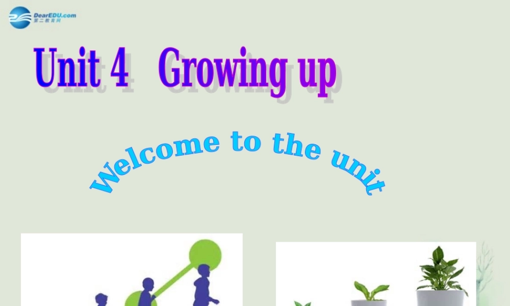 九年级英语上册 Unit 4 Growing up Welcome to the unit课件 .ppt