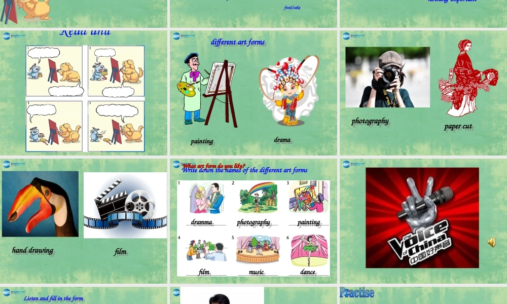 九年级英语上册 Unit 5 Art world Welcome to the unit课件 .ppt