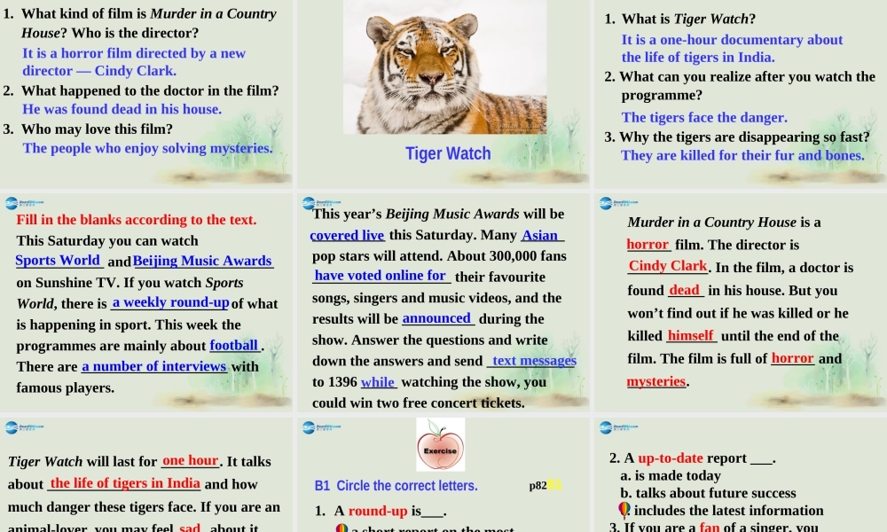 九年级英语上册 Unit 6 TV programmes Reading课件 .ppt