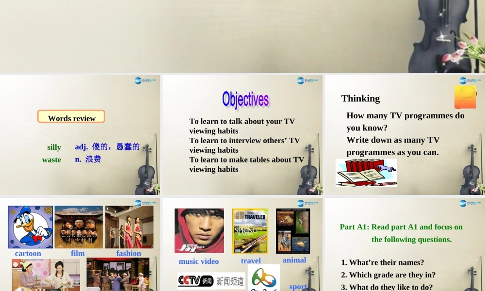 九年级英语上册 Unit 6 TV programmes Integrated skills课件 .ppt