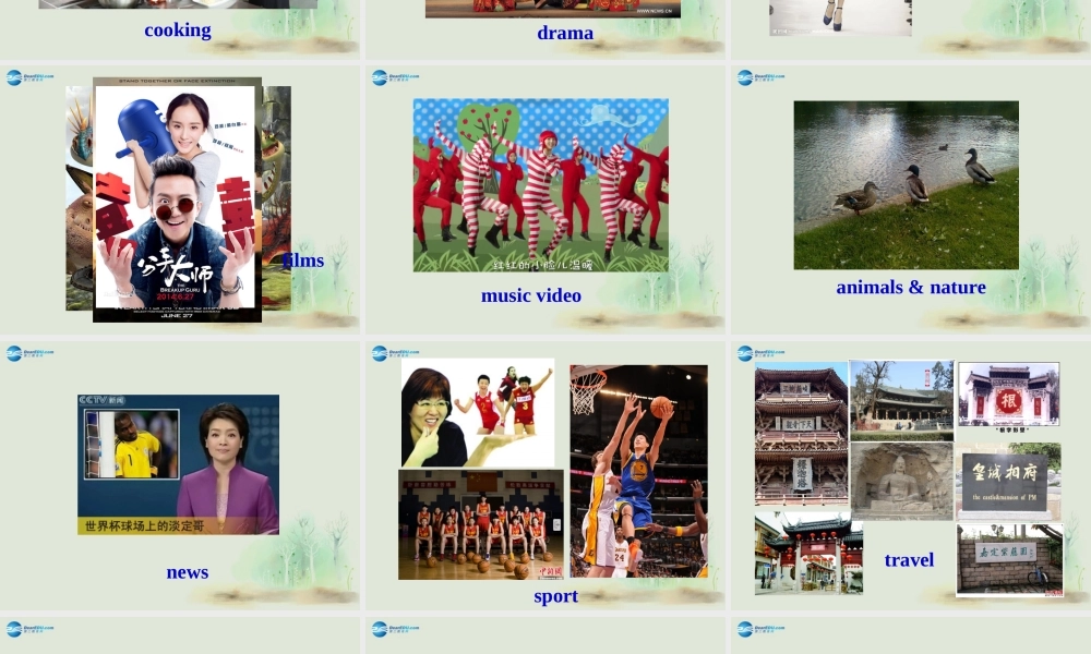 九年级英语上册 Unit 6 TV programmes Welcome to the unit课件 .ppt