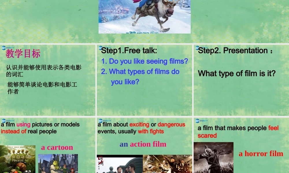 九年级英语上册 Unit 7 Films Welcome课件 .ppt