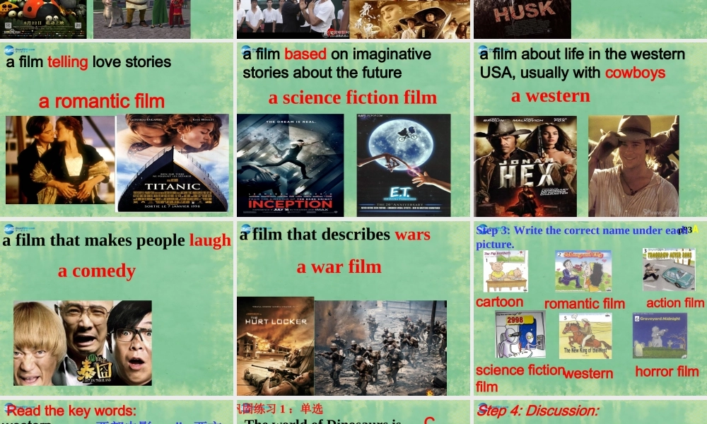 九年级英语上册 Unit 7 Films Welcome课件 .ppt