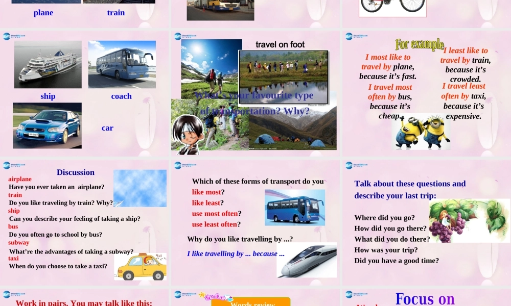 九年级英语下册 Module 1 Unit 1 We toured the city by bus and by taxi课件3 .ppt