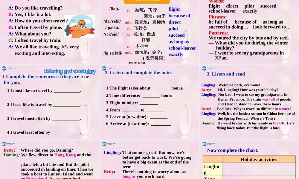 九年级英语下册 Module 1 Unit 1 We toured the city by bus and by taxi课件3 .ppt