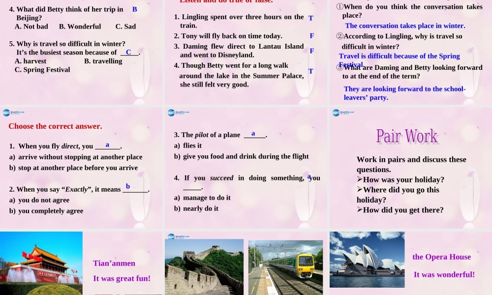 九年级英语下册 Module 1 Unit 1 We toured the city by bus and by taxi课件2 .ppt