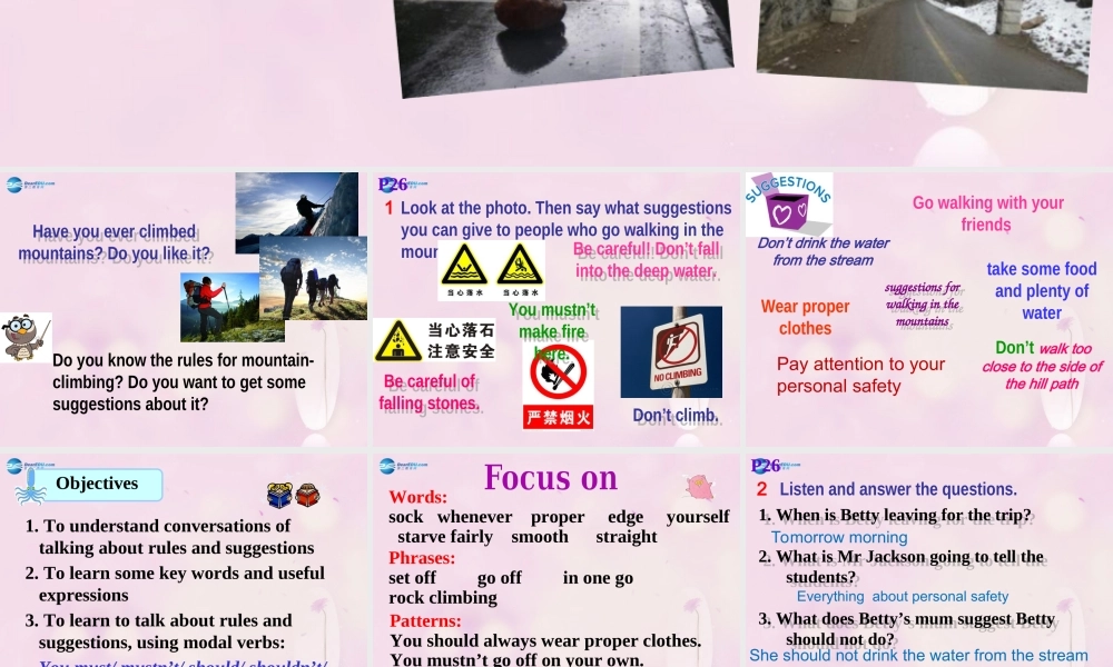 九年级英语下册 Module 4 Unit 1 You must be careful of falling stones课件1 .ppt