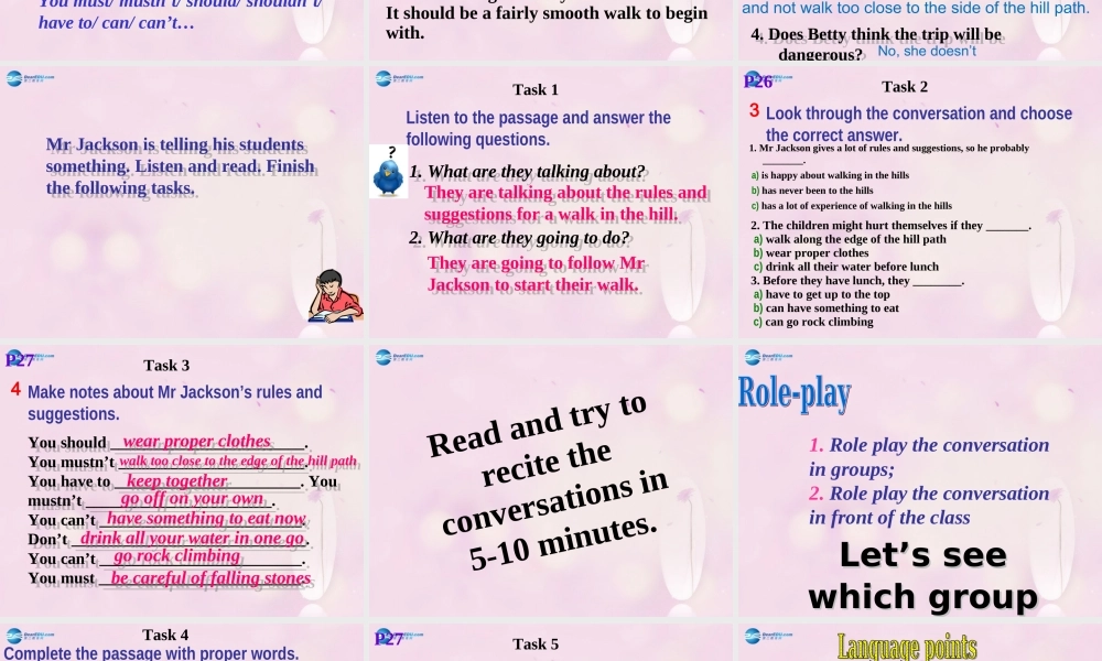 九年级英语下册 Module 4 Unit 1 You must be careful of falling stones课件1 .ppt