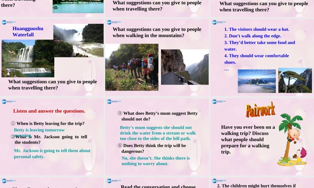 九年级英语下册 Module 4 Unit 1 You must be careful of falling stones课件2 .ppt