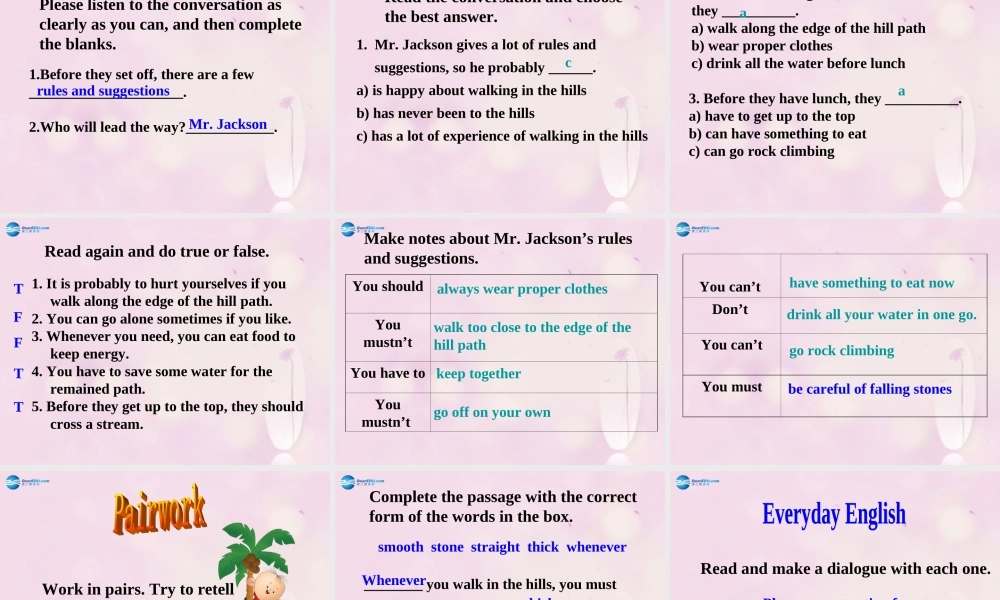 九年级英语下册 Module 4 Unit 1 You must be careful of falling stones课件2 .ppt