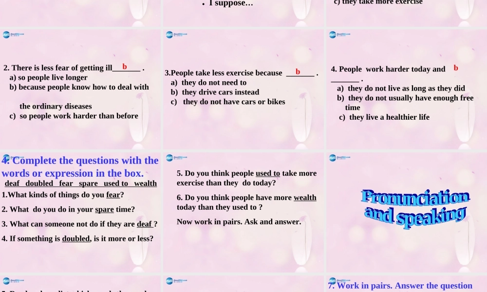 九年级英语下册 Module 3 Unit 1 Life is better today than in the past课件 .ppt