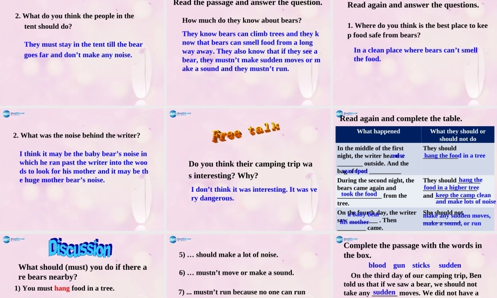 九年级英语下册 Module 4 Unit 2 We must keep the camp clean课件2 .ppt