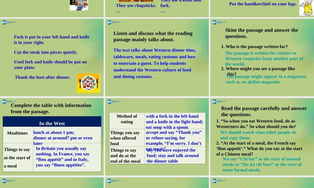 九年级英语下册 Module 6 Unit 2 Knives and forks are used for most Western food课件 .ppt