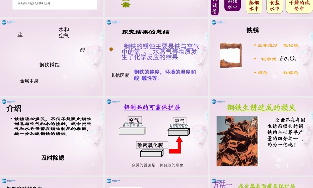 鲁教初中化学九下《9第3节 钢铁的锈蚀与防护》PPT课件 (3).ppt